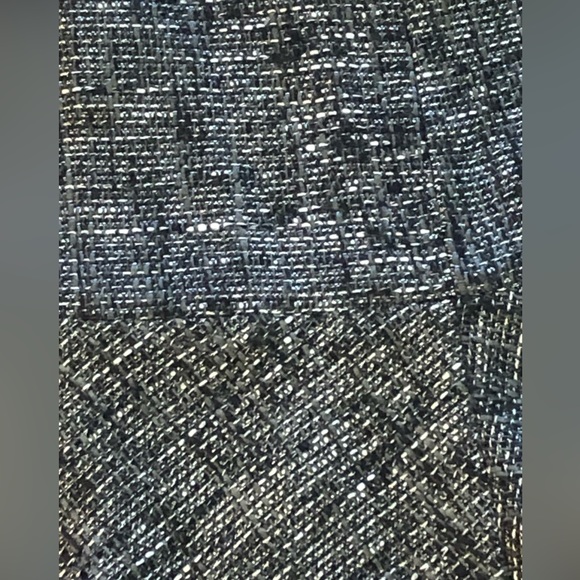 DKNYC Black Gray Silver Skirt , Flared Bottom  With Fringe Edge. Woman’s Size 10 - Picture 4 of 14